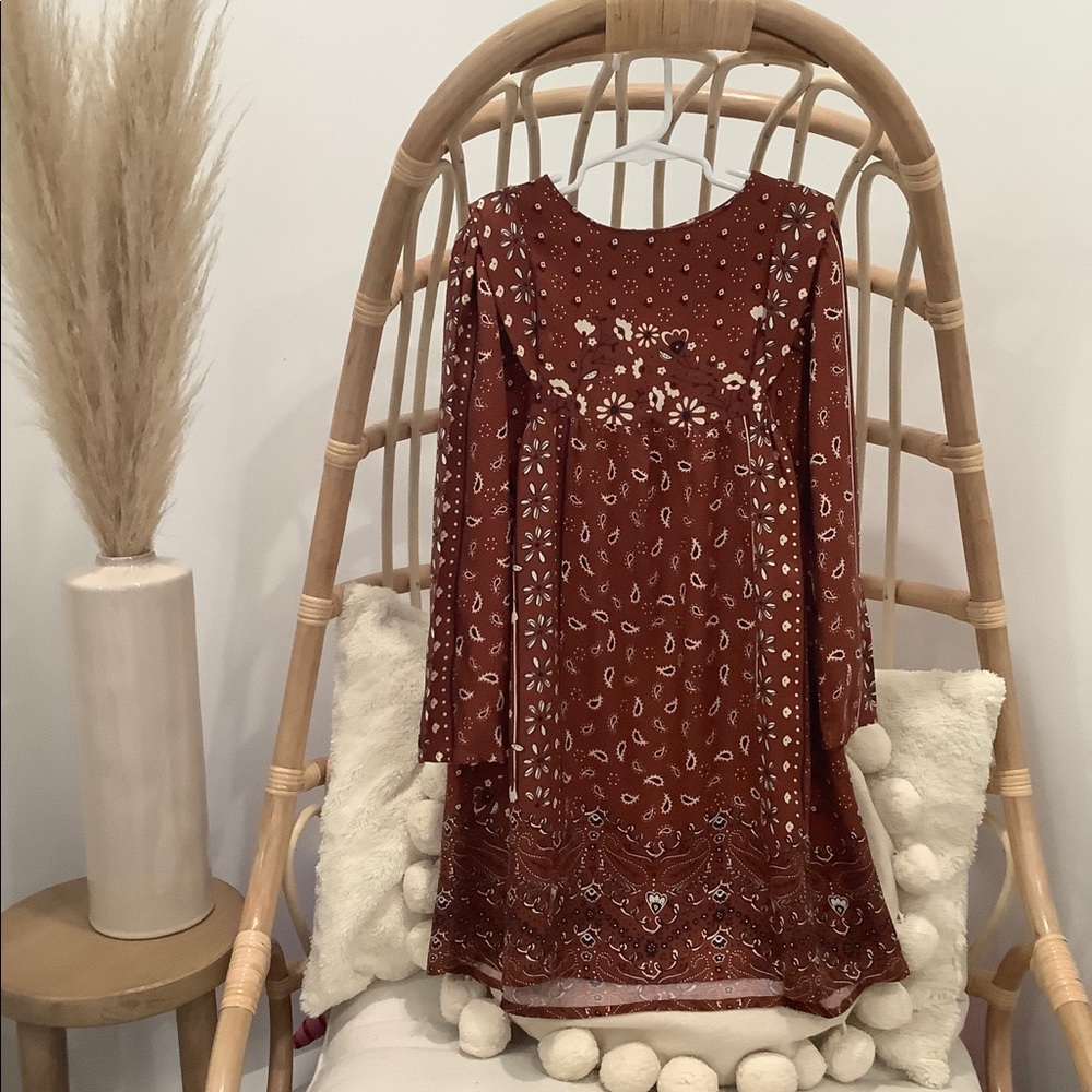 Burgundy Floral Dress